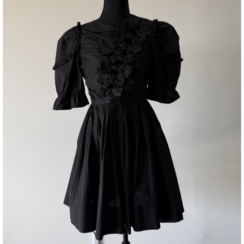 Sofie The Label Aribe Bow Detail Midi Dress Sz M Edwardian Victorian Steampunk